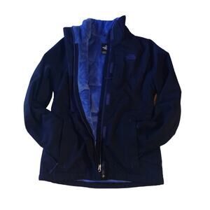 The North Face Women's Jacket Navy Blue Inlux Full-Zip Hyvent Insulated Small